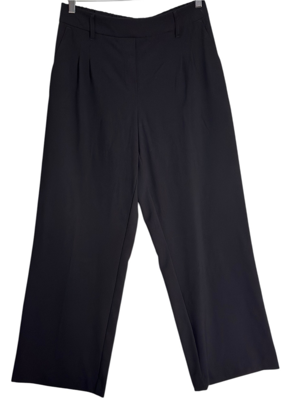 C by One Black Wide Leg Pull-On Career Pants Size M Elastic Back Waist - Picture 2 of 16